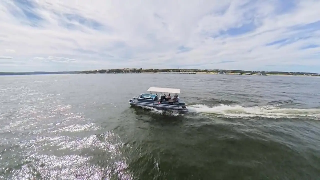 Still from July 4th on the Water, an aerial drone film by Stoop 360